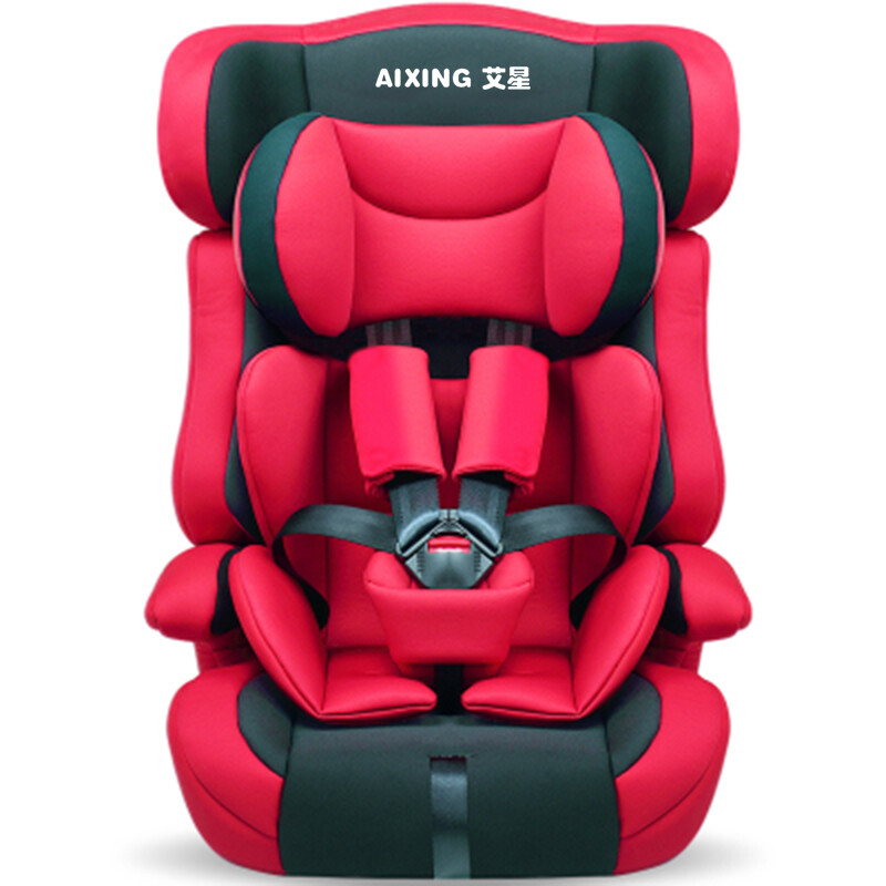 艾星(AIXING) 儿童汽车安全座椅加强防护宝宝安全座椅ISOFIX 9个月-12岁 咖啡+ISOFIX(加大加宽)
